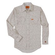Wrangler FR Lightweight Work Shirt in Tan Paisley in tan